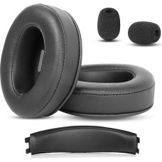 HTINDUSTRY Replacement Ear Pads/Headband Pads Compatible with HyperX Cloud Flight, Cloud Flight S Headsets, Premium Earpads with Softer Protein Leather/Memory Foam