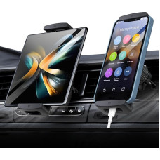 xuenair New Z Fold Mount 360° Rotatable Air Vent Tablet Holder for Car, Z Fold Mount for iPad Mini Pro Air Z Fold 6 5 4 3 iPhone Samsung