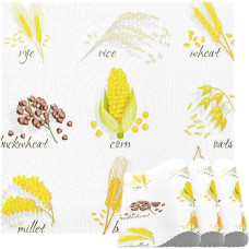 Quadratische Tischsets für Esstisch Set Getreide Reis Natur