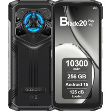 DOOGEE Blade20 Play 5G Outdoor Mobile Phone, 125 dB, 10300 mAh, 32 GB + 256 GB, Display 6.6 Inch HD+ 90 Hz, 50 MP Camera, Octa-Core 6 nm, Triplo Slot, NFC, Outdoor Smartphone Without Contract, Android