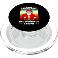 Ich hasse Morgenmenschen Weihnachtsmann-Kaffee Lustiger Weihnachtsmann PopSockets PopGrip für MagSafe