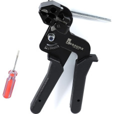 ZOOSUNX Metal Cable Tie Tool, Stainless Steel Cable Tie Gun, Cut and Fix up to 12mm Width, Heavy Duty Metal Cable Ties. Used to Fences, Pipes, Chain Links