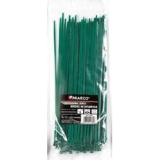Kabelbinder Polyamid 6.6, grün, Beutel mit 100 Stück, Größe 4,8 x 430 mm, ideal für die Befestigung und Organisation von Kabeln und Rohren.