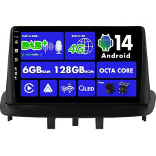 SXAUTO Android 14 - Integruotas 4G LTE DAB - 6G + 128G - Automobilinis radijas 