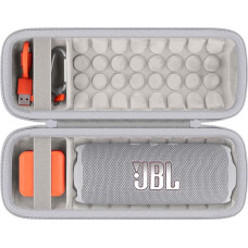 Khanka For JBL Flip 7 / Flip 6 Waterproof Portable Bluetooth Speaker Hard Case Travel Storage Bag Case Only (White)