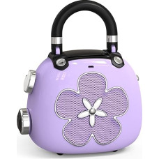 DOSS Mini Bluetooth Speaker, Small Music Box Bluetooth with Integrated Microphone, Ultraportable Design, Cute Bluetooth Box, Purple