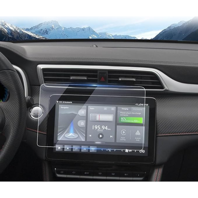 LUWU 2 Stück Kompatibel mit MG ZS EV Facelift 2022 2023 2024 Navigation Displayschutzfolie 10,1 Zoll ZS EV Bildschirmfolie 6H Kratzfest GPS Nano Displayschutzfolie ZS EV Zubehör