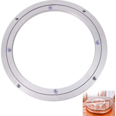 Rotating Bearing Turntable, Ball Bearing Rotating Table, Smooth Swivel Plate, Table Top Rotating Turntable, for Kitchen, Living Room, Dining Table, Easy to Assemble, Non-Slip Rubber Feet, 25 cm / 10