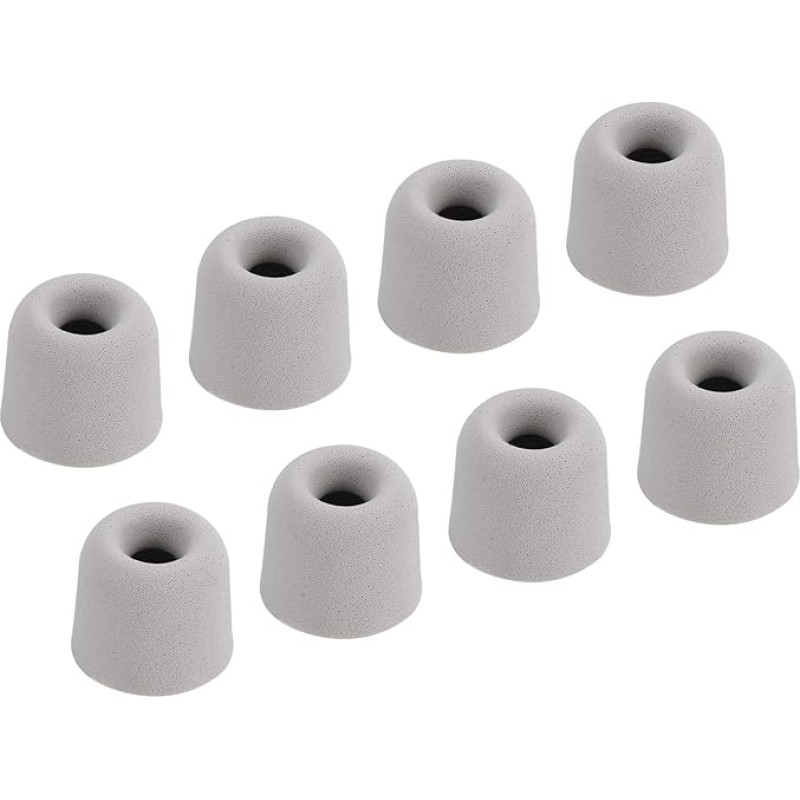 Ersatz-Ohrstöpsel aus Schaumstoff, Kopfhörer Zubehör, Ersatz Ohrpolster, 4-4,7 mm, mittlere Größe, Silber, 8 Stück