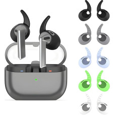umvowuxa Ohrgehänge für Samsung Galaxy Buds3, Sport-Ohrhörer Deckt Silikon Anti-Slip-Wingtip Galaxy Buds3 Ohrspitzenzubehör, Galaxy Buds 3 Gehäuse(5 Paare/Farbmischung)