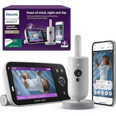 PHILIPS SCD973/26 Avent Premium Connected Videophone, Avent's Best Baby Monitor, Sleep and Breathing Tracking with AI, Scream Interpretation, Crystal Clear Image Day and Night