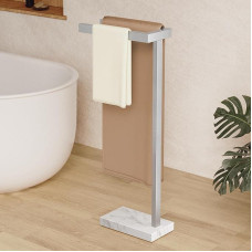 KES BTH225-2 Stovintis vonios rankšluosčių laikiklis Stabilus 2 rankos 2 x platus vamzdis su sunkiu marmuro pagrindu Rankšluosčių laikiklis Nerūdijančio plieno rankšluosčių stovas Laisvai pastatomas šukuotas