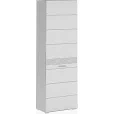 xonox.home Linus drabužių spinta Prieškambario spinta Prieškambario spinta Prieškambario baldai Prieškambario spinta priekyje Balta blizgi, su giliu pieštu korpusu Apie 55 x 190 x 37 cm