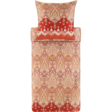 Bassetti Isolabella 9329903 Bed Linen + 1 Pillowcase Made of 100% Cotton Satin in Red R1, Dimensions: 135 x 200 cm + 1 K 80 x 80 cm