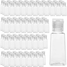 PINGEUI 120 vnt. 30 ml skaidrių plastikinių kelioninių buteliukų Mažas skaidrus buteliukas su atlenkiamu dangteliu Tušti plastikiniai buteliukai kelionių kosmetikos makiažo produktams