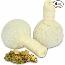 Vaistažolių antspaudas - Tailando vaistažolės - pakuotė 4 x 75 g - raumenų skausmo malšinimas ir atsipalaidavimas - sveikatingumo masažas