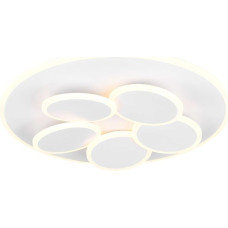 Trio Leuchten Mandala 653210631 LED Ceiling Light Metal Matt White with 35 Watt LED, Remote Control, Switch Dimmer, Light Colour Adjustable, Timer, Night Light