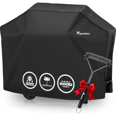 Grilio dangtis lauko kepsninei, BBQ grilio dangtis, 58 colių, nuo mažo iki didelio, patvarus ir praktiškas, sunkus universalus grilio dangtis, juodas, 58 colių