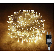 Gresonic 100/200/300/400 LED Fairy Lights, Power Operated with Plug, Outdoor and Indoor, for Wedding, Christmas Party, Warm White (Warm White, 800 LEDs)