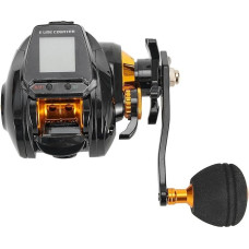 Skaitmeninė užmetamoji ritė su 6,3:1 pavarų santykiu ir dideliu ekranu su tiksliu linijos skaitikliu, įkraunama per USB, aliuminio lydinio žvejybos ritė su dideliu ekranu, magnetiniu stabdžiu, 10 kg stabdžiu