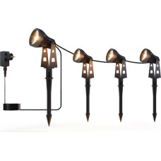 ZOTOYI IP68 Garden Lighting - 14 m 4-in-1 LED Floor Spotlight Outdoor Warm White 3100 K 36 V Garden Lamp with Plug, 400 LM Garden Spotlight for Patio Party Outdoor Garden Trees Lawn Vineyards Parks