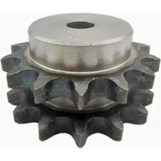 SYBNIKOLF Zahnräder, Motorritzel, 1 Stück 12A Zweireihiges Kettenrad 12/13/14/15 Zähne Teilung 19,05 mm 45 Stahl Industrie-Antriebskettenrad(12 Teeth)