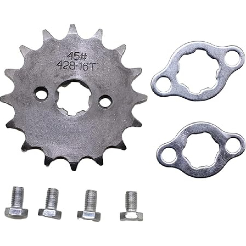 Motorcycle Engine Chain Sprocket Sprockets Small Replacement Teeth Against Sprocket for 50cc 70cc 90cc 110cc 125cc 140cc 160cc Dirt Pit Bike, Mini Bike, TaoTao, Roketa, Coolster, Sunl, ATV, Quad (428