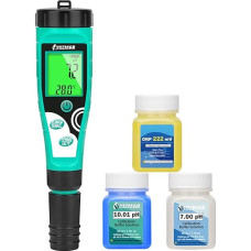 UIUZMAR Pool Chlorine and pH Meter, Digital Salt Content and ORP Meter, 7 in 1 Water Tester Measures PH, Free Chlorine, Salt, ORP, EC, TDS and Temperature for Aquariums, Hydroponics and Hot Tubs