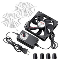 Wathai 120 mm 12 V PC Fan with 220 V 230 V 240 V Speed Controller Brushless Case Fan for Computer, Laptop, Server, TV Box, Router, Continuously Adjustable