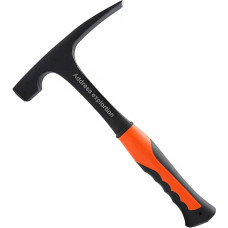 Candeon Brick Hammer, Geologist Hammer, 846 g, Geological Chisel Hammer, Double Head Flat Mouth Hammer, Geological Hammer, Rock Pick Hammer with Non-Slip Handle for Concrete and Bricks