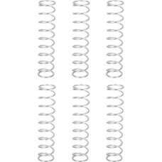 sourcing map Suspaudimo spyruoklės, 1,6 mm vielos skersmuo x 18 mm OD x 90 mm ilgio 304 nerūdijančio plieno prailginimo spyruoklė rašiklio suspaudimo spyruoklės verslui, namų remontui, sidabro spalvos 6
