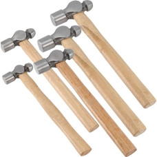 ZEONHAK 8oz 16oz 24oz 32oz 40oz 40oz rutulinių plaktukų rinkinys su medine rankena ir smūgius sugeriančia rankena, skirtas metalinėms kniedėms ir kt.