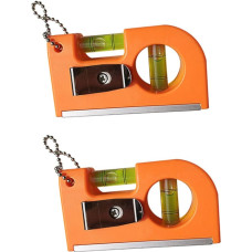 UPKOCH 2 x Spirit Level T-Tool Circle Template Horizontal Ruler for Photo Frame Hanger Ruler Magnetiniai įrankiai Tikslus lygis Aliuminio lydinio raktų žiedas Bubble