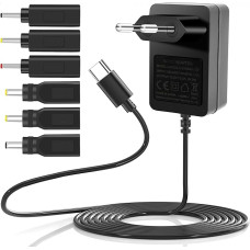TYPE C maitinimo šaltinis 12V 2A 24W AC/DC adapteris 100-240V 50-60HZ įėjimo transformatorius DC 5.5X2.5MM 3.5X1.35MM išėjimo kištukas Suderinamas su CCTV kamera GPS maršrutizatoriumi ir kt.