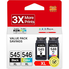 WISETA PG-545XL CL-546XL Cartridges for Canon Printer Cartridges 545 546 XL Multipack for PIXMA MX495 TS3150 TR4551 MX490 MG3050 TS3350 MG2950 MG2550S TS3151 TR4500 Ink Cartridge 1 Black, 1 Colour)