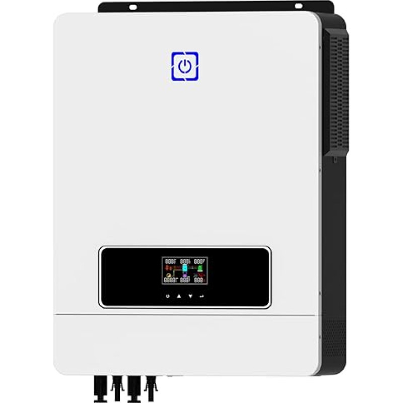 PMSUN 10200W On/Off Grid saulės hibridinis keitiklis Įmontuotas 160A įkrovos valdiklis PV Max 500V įvesties DC48V į AC230V grynos sinusoidės bangos keitiklis, skirtas namų energijos saugojimui RV pastogėje Off-Grid sistema