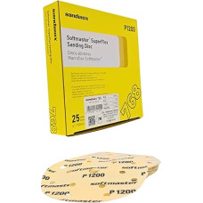 Sandwox Sanding Discs Diameter 150 mm, Super Fine Grain 1200, 15 Hole, Pack of 25 - for Random Orbital Sanders, Fine Sanding & Polish, Sandpaper for Wood, Metal, Paint