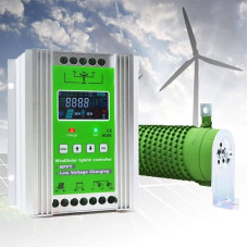 JIANGSS 2000W-12000W Wind Solar Hybrid Charge Controller, Wind Solar Supplement System, Wind Charger, Wind Charge Controller, LCD Energy Charge Controller, for Wind, Solar Panel, 12V-24V-4000W