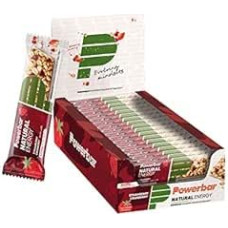 Powerbar Natural Energy Cereal Strawberry & Cranberry 18x40g - Veganer Kohlenhydrat Energie Riegel + Magnesium