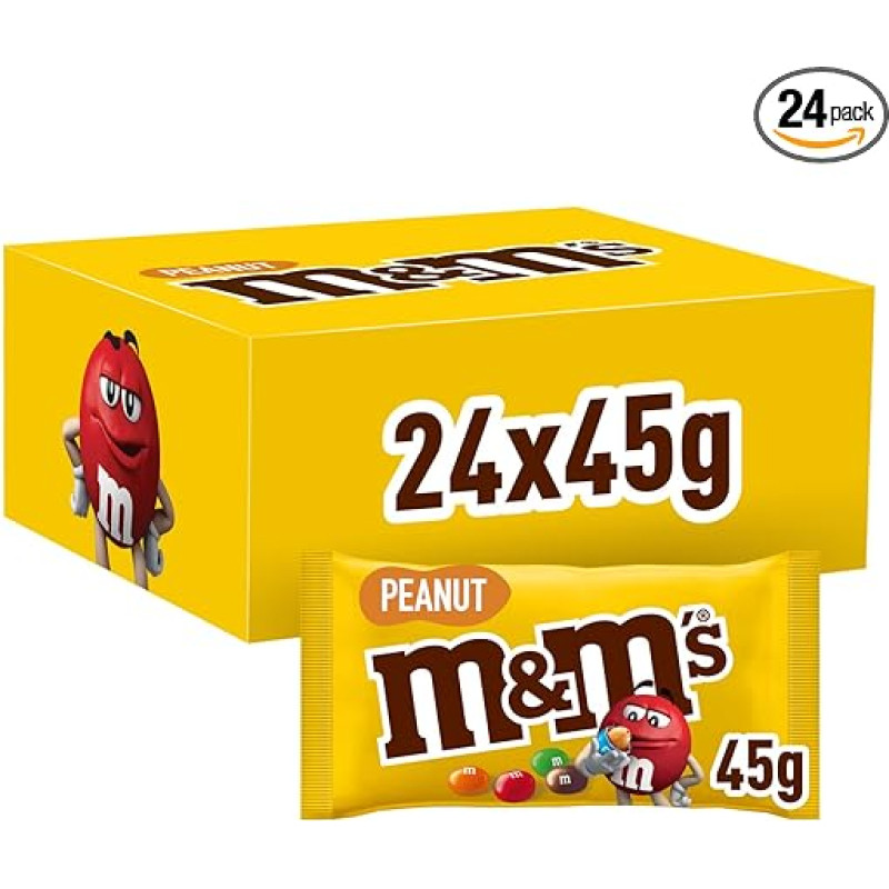 M&M žemės riešutai 45 g (24 vnt.)