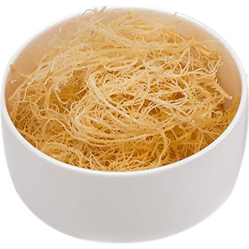 Natūralios ir laukinės jūros samanos, džiovinti baltieji jūros dumbliai, salotiniai jūros dumbliai 500 g (1 maišelis 500 g)