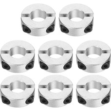 Dvigubo padalijimo koto apykaklė 13 mm skylė Dviejų dalių spaustuko apykaklė 30 mm OD 10 mm storio aliuminio lydinio varžtas Split Ring 8 vnt.