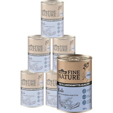 Dehner Fine Nature Dog Food, Food Grade Wet Food for Older Dogs, Duck, 6 x 400 g Tin (2.4 kg)
