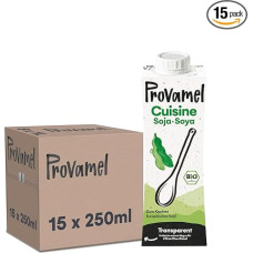 Provamel Organic-Bio Soy Cuisine, kepimo grietinėlė, ekologiškas sojų produktas kepimui, veganiškas, UHT, 15 x 250 ml, pakuotė po 15 vnt.