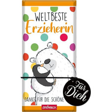 STEINBECK Weltbeste Erzieherin Dovanų šokoladas 100 g Valdybos darželio mokytojas Danke für die schöne Zeit Darželio mokytojas