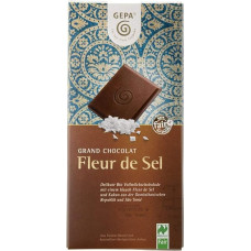 GEPA - Organic Fleur de Sel Chocolate 100 g - Organic Milk Chocolate with Pyramid Salt - DE-ÖKO-013