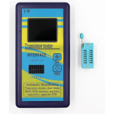Resistance Tester, M328 Multi-F Transistor Tester 128 x 160 Colour Screen Graphic Display Diode Resistance Inductor Capacity MOSFET ESR LCR Meter (Blue)