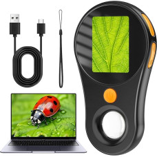 Digital Microscopes, Handheld Microscope for Children, 2.0 Inch IPS Screen, Pocket Microscope with 500X Magnification, LED Light, Rechargeable for Maintenance, Welding, Research