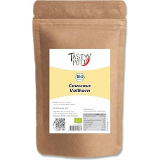 Tasty Pott Organic Couscous Whole Grain I Side Dish Cooking I Couscous Salad I Vegan Kitchen I Rice Alternative I Salad I Fibre Rich I in Bag 1000 g