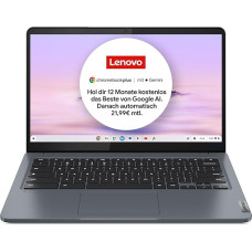 Lenovo Chromebook Plus IdeaPad 3i | 14 colių Full HD ekranas | Intel Core i3-N305 | 8 GB RAM | 128 GB SSD | Intel Graphics | ChromeOS | QWERTZ | Pilka
